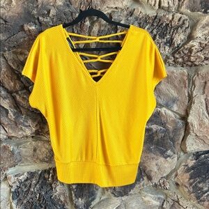 Sunny Yellow V-Neck Blouse